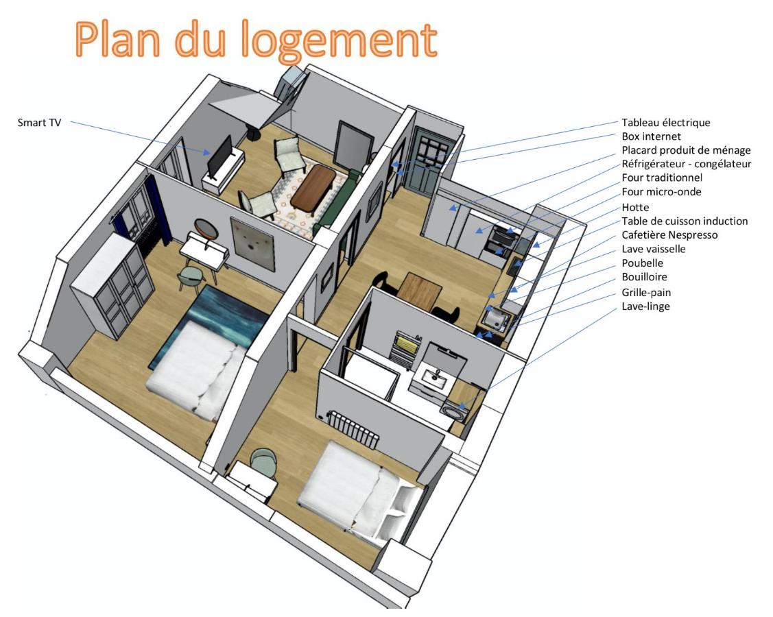 Apartment Elegant 3 Pieces - Parking Thonon-les-Bains